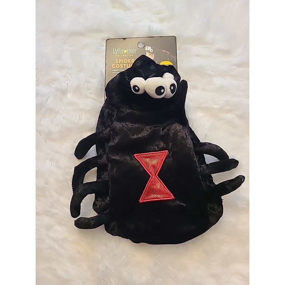 Thrills & Chills Collection Black Widow Spider Small Animal Costume and Hoodie